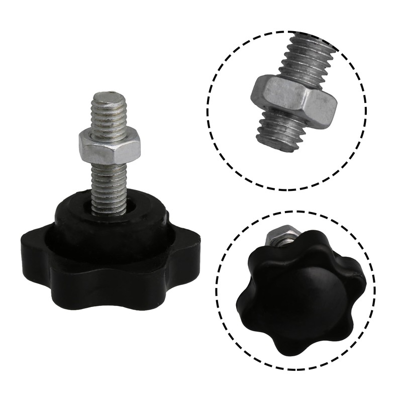 Yibuy 5pcs Clamp Screw Knobs Clamp Knobs Star Shape M5x16mm