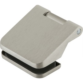 Dorma Glas Junior Office Door Hinge Wing Part for Glass Doors Glass Thickness 8-10 mm Aluminium Stainless Steel Effect Pack of 2