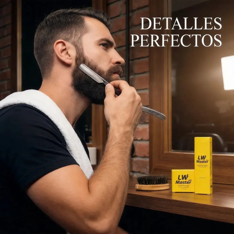 Kit para Barba LWMaster Profesional de 18 Piezas con Recortadora,