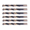 6PCS, 1/2", Black and Gold Twist Drill Bits