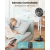 TriPole Foldable Standing Fan 12" Portable Rechargeable Battery Pedestal Fan