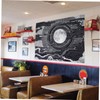 Ciieeo 1Set Black Wall Tapestry Elegant Hanging Carpet for Party