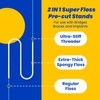 COCOBURI Dental Floss for Braces,Pre-Cut Strands Floss,Threaders for Bridges,Threaded Floss
