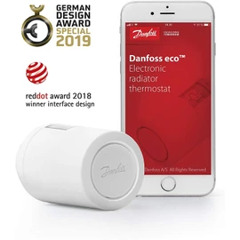 Danfoss 014G1115 Eco Programmable Radiator Thermostat with Bluetooth Function UK Smart Thermostat