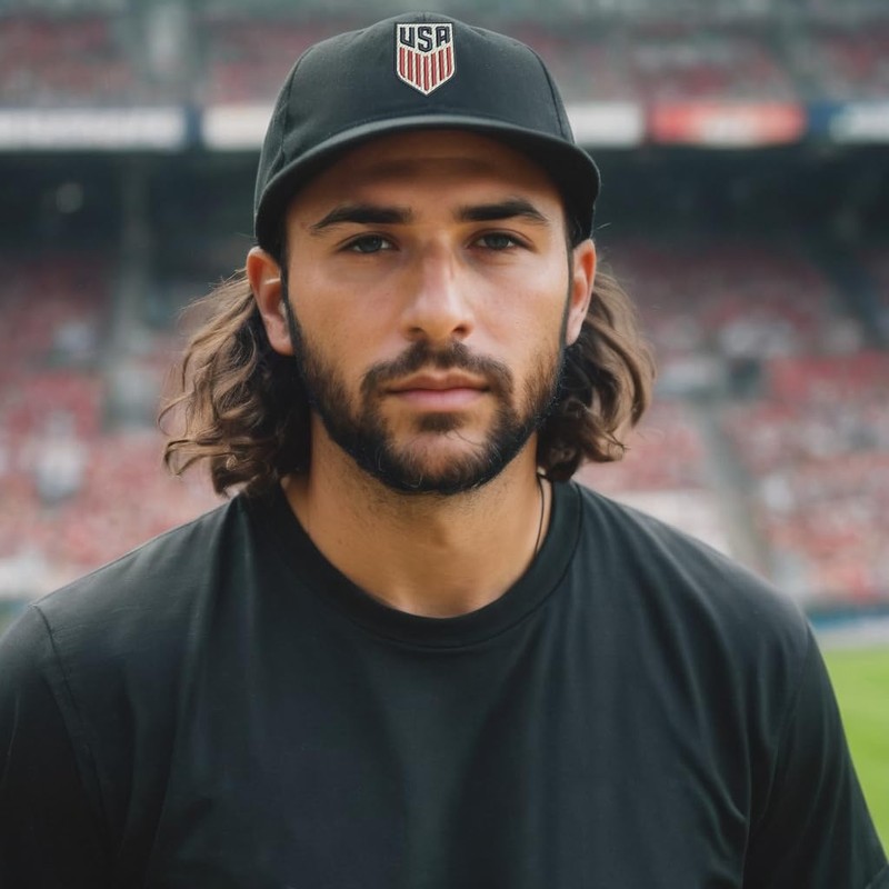 USA Soccer Hat Embroidered Dad Hat Team Fans US Flag