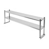 MIMODA Double Overshelf, 2-Tier Stainless Steel Overshelf 12'' x 70''
