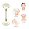Set Rodillo Jade Y Piedra Gua Sha Jade Masajeadora Rostro