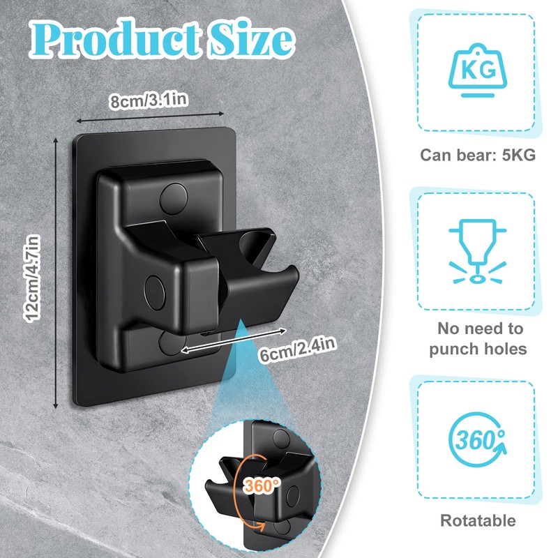 Xinjieda Shower Head Holder, Head Holder Replacement Adjustable Angle Shower