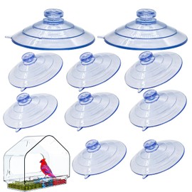 APWOJY 5 Packs 2.16 Inch Clear Suction Cup Window Bird Feeder Hooks