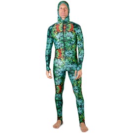 Tuga Men's Swim Dive Skinsuit, UPF 50+, Made in USA, Under The Sea, XL