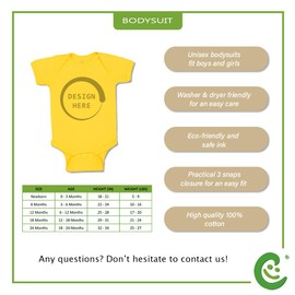 Cute Rascals Custom Boy & Girl Baby Bodysuit Daddy S Soccer Princess Funny Cotton Baby Clothes Yellow Zest Design Only 12 Months