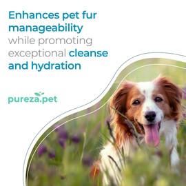 Nutrition Hypoallergenic Conditioner for Pets - Fur Detangling, Nourishment & Hydration, All Ages Pet Grooming Products, Horse, Cat and Dog Bath Supplies - Vegan, Paraben-Free - 10.6oz - PUREZA PET