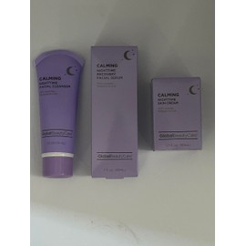 Calming Nighttime Skincare Set, Facial Cleanser 2.5 oz, Recovery Serum 1 oz, Skin Cream 1.7 oz, Lavender 3pc set