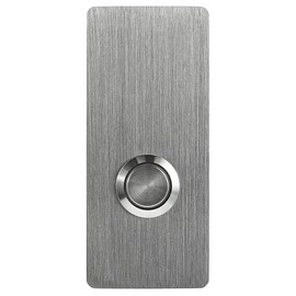 MSH Modern Stainless Hardware Model R2 Doorbells, R-Series Stainless Steel Designer Doorbells 1.37” x 3.14” x 5/32”