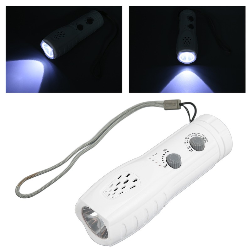 Hand Crank Flashlight Radio Portable Multifunctional Support AM FM SOS