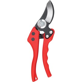 Corona BP 4180 Non-stick Steel Angled Bypass Hand Pruner - 5/8 inch Cut Capacity Stem and Branch Garden Shears, Red