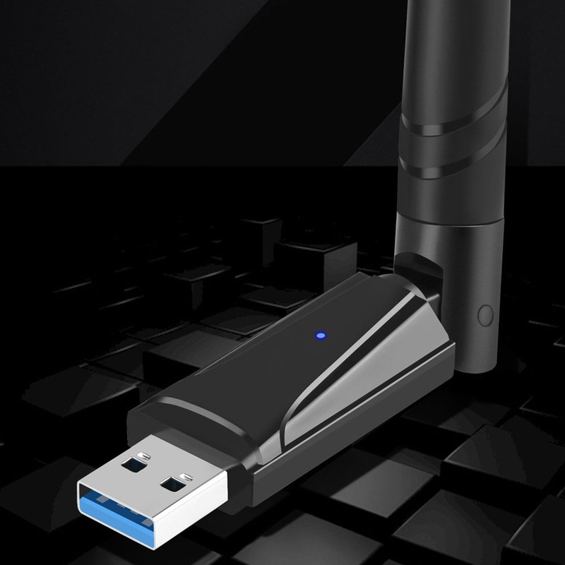 WiFi Dongle USB 3.0 1300M Dual Band High Gain Antenna