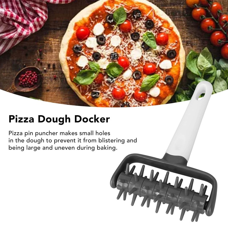 Tissting Pizza Dough Docker Grey Plastic Pizza Pin Puncher with