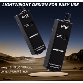 Riworal Rechargeable Portable Personal Amplifier Analog Headphone Amplifier Stereo Headphone Earphone Amp Volume Control Audio Booster with XLR and TRS Input 3.5mm Output Jack