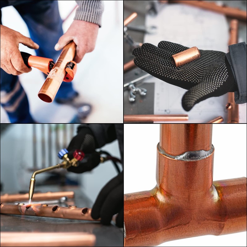 sourcing map Copper Tube, 15mm OD 1mm Wall Thickness 150mm