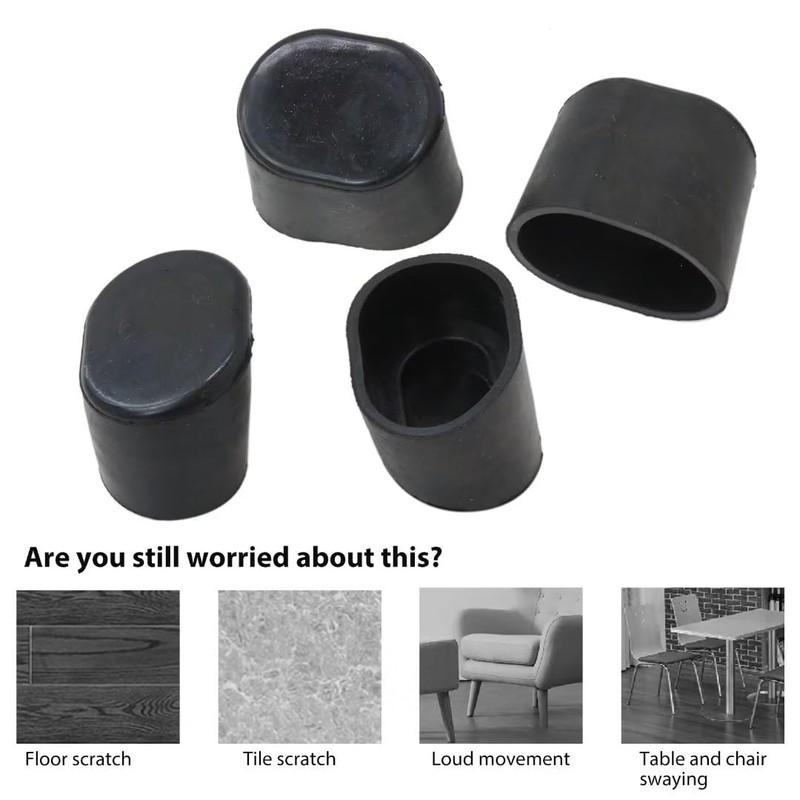 JRSHOME 4-Pack Replacement Rubber Base Leg Feet Fit for Dewalt