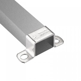 sourcing map Pack of 6 U Shaped Connector Brackets 28 x 32 mm 304 Stainless Steel for Door Closed Rod Holder Strut Channel