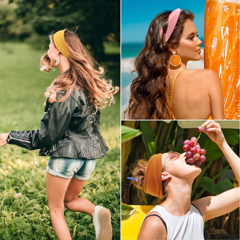Dreshow Women's Boho Headband, Printed Headbands, Knots, Twisted Elastic Head