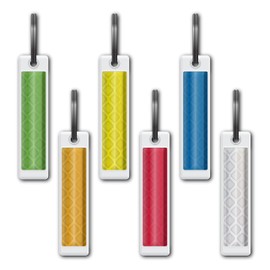 Safety Reflector Pendants. Reflectors For Kids. Zip Zipper Pull. Bag Backpack Cycling Walking Running Pram Pushchair (6 Multicolour) - Double Sided