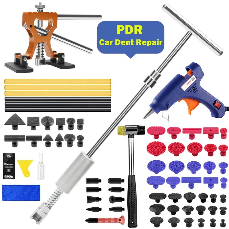 74-Piece Paintless Dent Repair Kit for Car Body Dents –