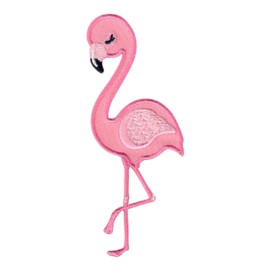 PatchMommy Flamingo Patch Aufnäher Applikation zum Aufbügeln Bügelbild - für Kleidung Jeans Jacken Kinder Baby