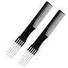 Beautifultracy 2 Packs Teasing Comb with Metal Pick Combs for