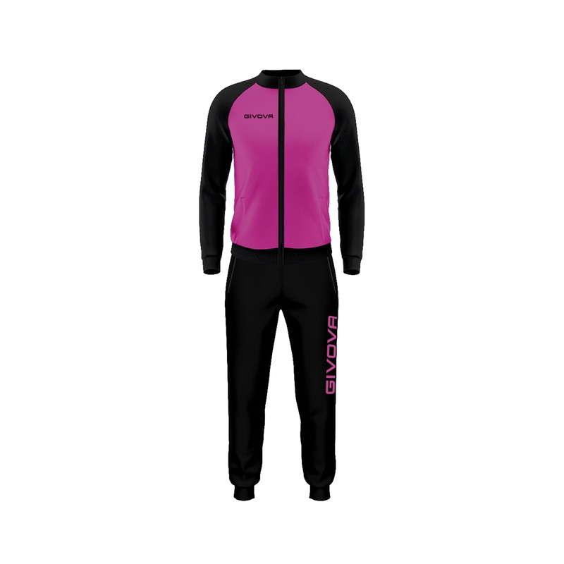 Givova Unisex Cuba Tracksuit, Pink/Black, 3XS EU