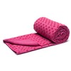 voidbiov Yoga Mat Towel With Mesh Carrying Bag, Extra Long Dot Grip for Bikram Yoga Roseo