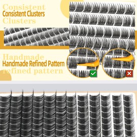 Leefrei Eyelash Clusters 10-18mm Wispy Lash Clusters D Curl DIY Cluster Lash Extension Kit Individual Lashes Kit With Bond & Seal, Glue Remover, Tweezers(LF05 Lashes Set)