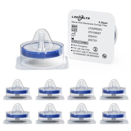 Locofiltr Syringe Filters PES Membrane, Sterile, 33mm Diameter, 0.22um Pore Size, Hydrophilic Filtration, Individually Packed, Pack of 10