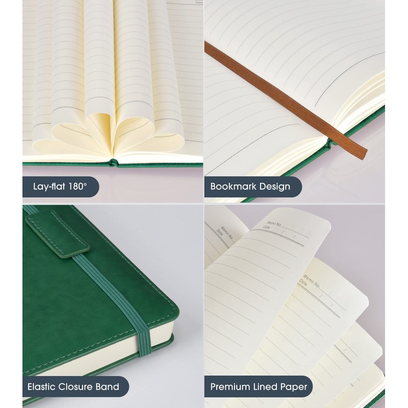 Biuwory Lined Journal Notebook for Women Men,256 Pages A5 Hardcover