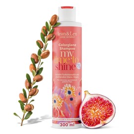 Jean & Len Shampoo Colour Shine Argan Oil & Fig, for Coloured & Damaged Hair, Gives Colour Intensity and Shine, No Parabens and Silicones, Vegan, 300 ml