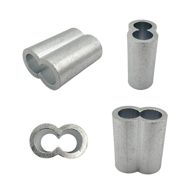 simPLEISURE Wire Rope Sleeves 8 Shapes M8.0 Set of 10