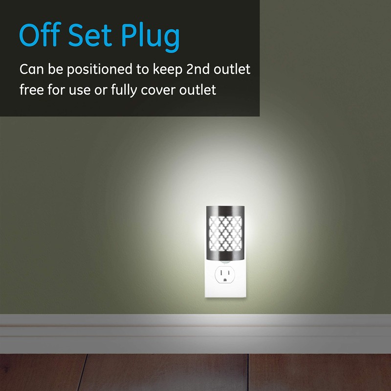 GE CoverLite LED Night Light, Plug-In, Dusk to Dawn Sensor,