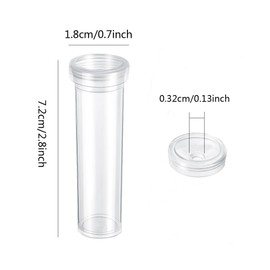 110 pcs Floral Water Tubes,2.8*0.7 inch Clear Plastic Flower Tubes,Plastic Vials for Flower Arrangements,Flower Vials with Caps for Flower,Plastic Water Tubes for Floral Flower,Flower Stem Water Tube