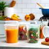 LATERN 24Pcs Plastic Containers with Lids, 950ml /32oz Reusable Food