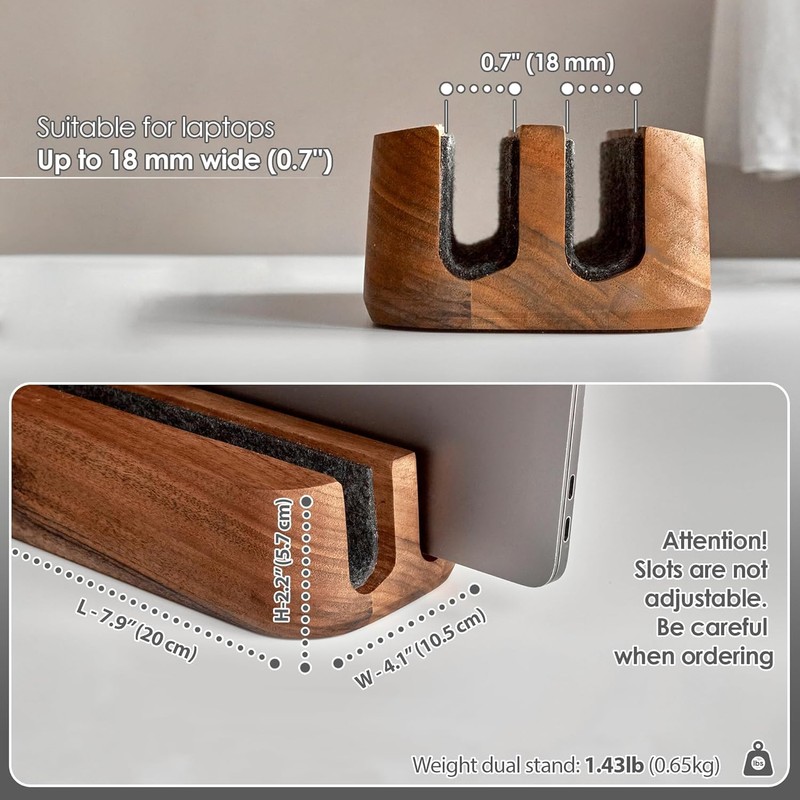 Dual Laptop Stand Vertical Laptop Holder - All MacBook Vertical