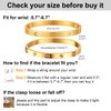 Gold Bracelets for Women - 2Pcs 18K Gold Plated Love
