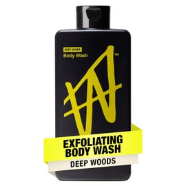 W By Jake Paul Body Wash for Men, Exfoliating Shower Gel with Jojoba Oil, Deep Clean Hydrating Mens Bodywash, Deep Woods Scent, 18 fl oz