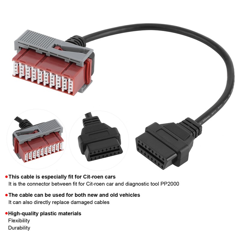 30Pin Car Diagnostic Cables for PP2000 Fit for Citroen Plastic