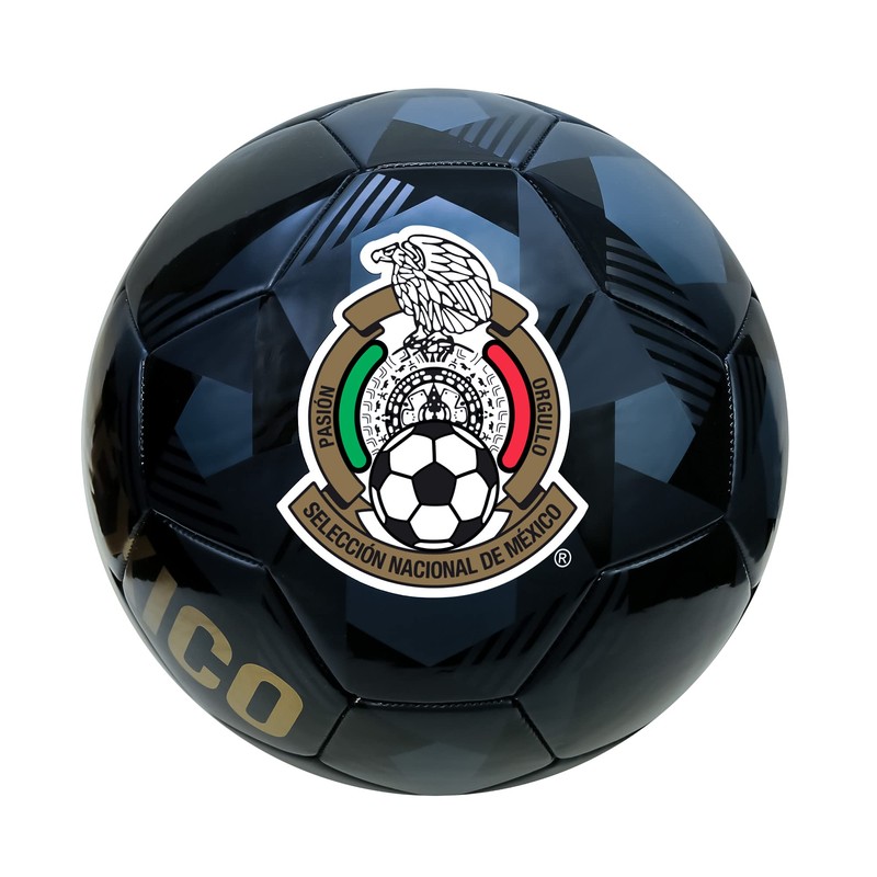 Icon Sports FMF Mexico National Football Team Soccer Ball, Black,