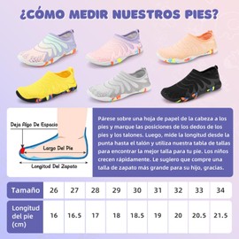 SCHIB Zapatos De Agua para Niños, Ligeros y Secado Rápido, Zapatos de Natación Acuáticos para Niños y Niñas, Ideal para Playa, Piscina, Deporte, Caminar, Surf Al Aire Libre