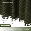 Siiluminisoy Extra Long Olive Green Boho Shower Curtain with Tassel,
