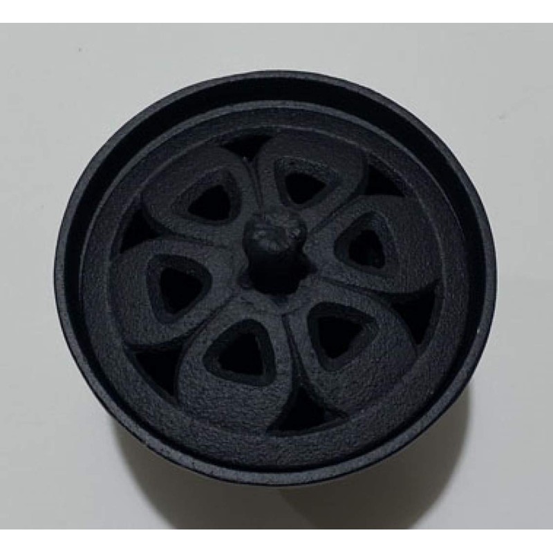 Iwachu 29206 Incense Burner, Petals, Black, Product Size: Φ3.3 x