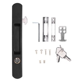 Sliding Door Lock Black Copper Zinc Alloy Lock Furniture Hardware for Balcony Door